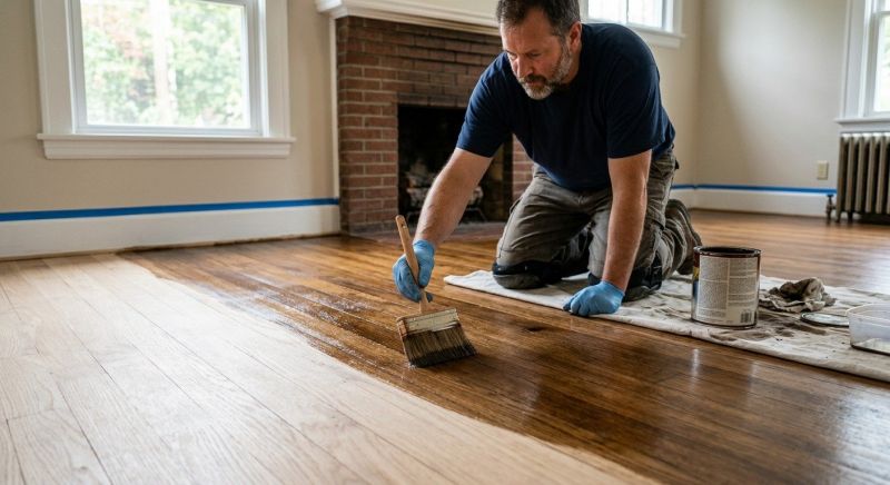 Maple Floor Staining in Overland Park, KS