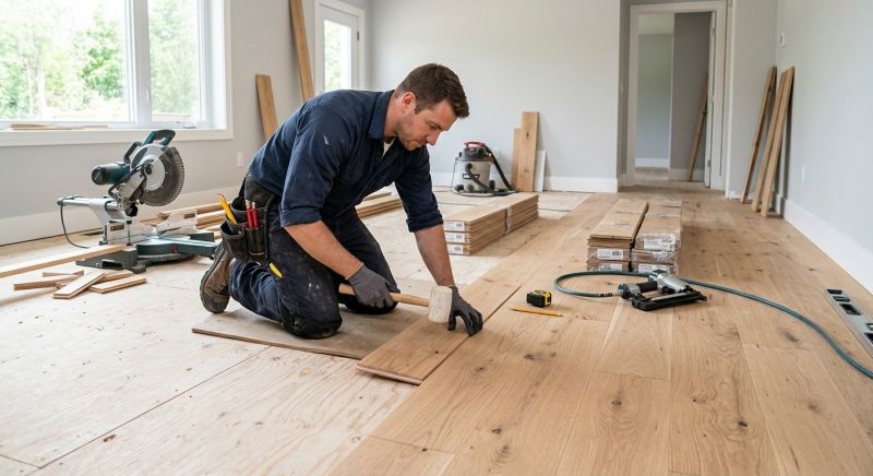Pine Floor Installation in Manassas, VA